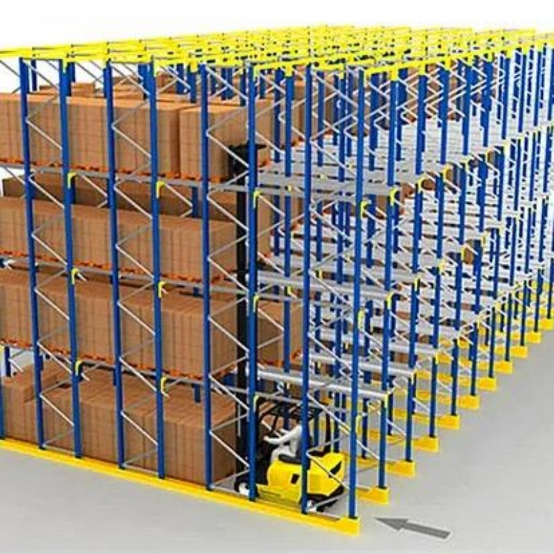 Durable Drive-in Storage Rack for Heavy Industrial Applications