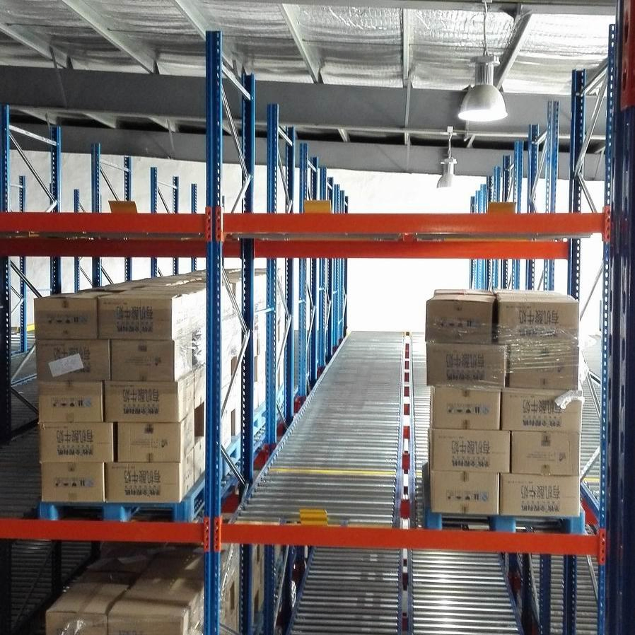 Efficient Fifo Rack System Industrial Warehouse Storage Shelves Fifo Gravity Pallet Racks Gravity Flow Racking