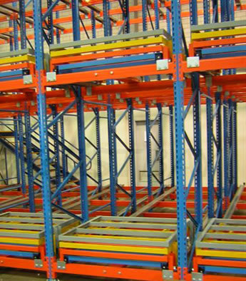 Heavy Duty Adjustable Push Back Rack for Industrial Warehouse