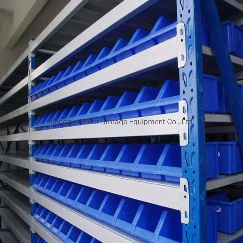 Steel Warehouse Storage Medium Duty Long Span Metal Shelving with Plastic Bin
