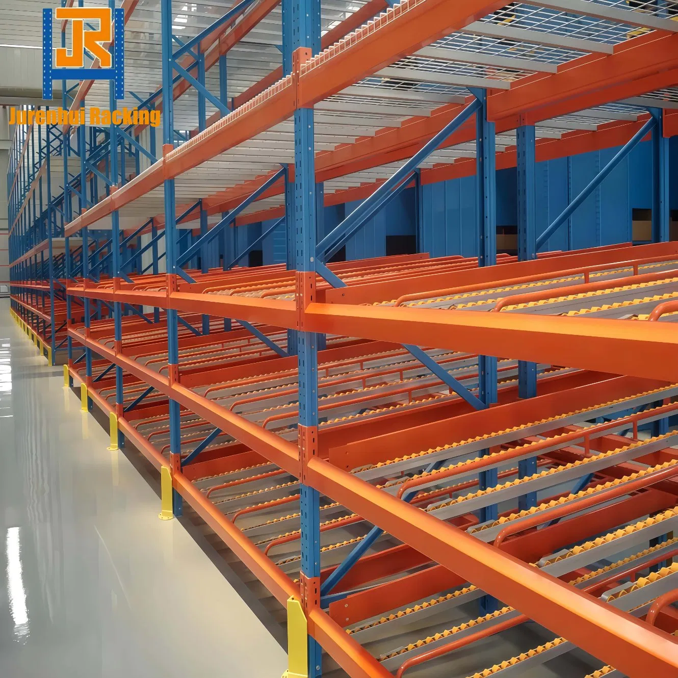Distribution Center Carton Flow Racking Roller Pallet Storage Rack