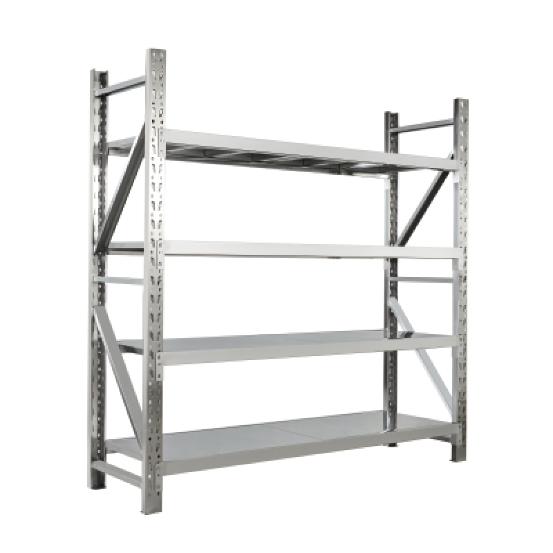 Stainless Steel Boltless Adjustable Middle Duty Rack Bearing 100kg/Layer Racks Warehouse Industrial Storage Shelving