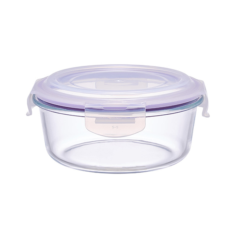 1300ml Durable Leak-Proof Glass Food Storage with Secure Plastic Cover