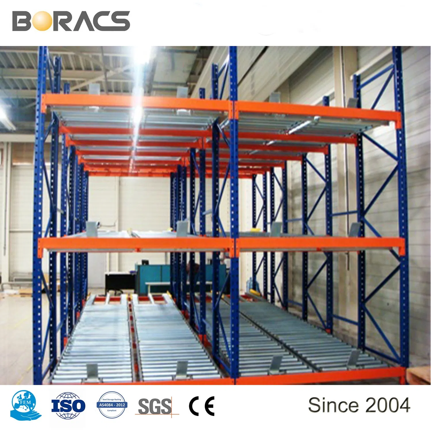 Heavy Duty Pallet Rack Warehouse Roller Track Rack Pallet Rack Pallet Flow Racking System Steel Rack with Roller