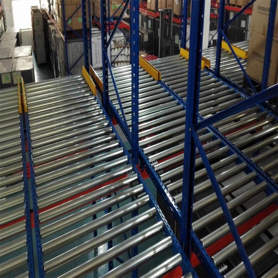 High Density Steel Gravity Flow Pallet Racking for Warehouse Storage