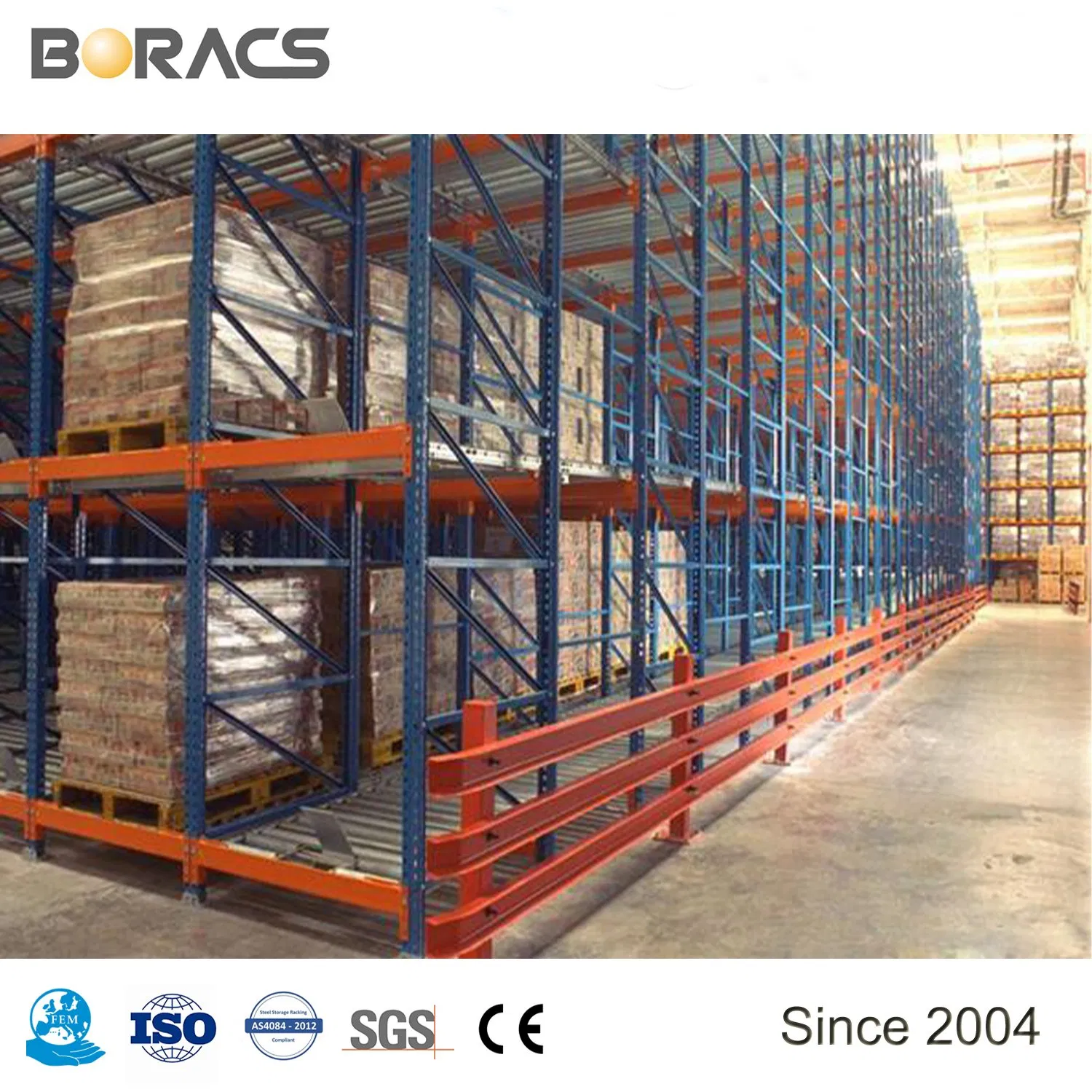 Heavy Duty Pallet Rack Warehouse Roller Track Rack Pallet Rack Pallet Flow Racking System Steel Rack with Roller