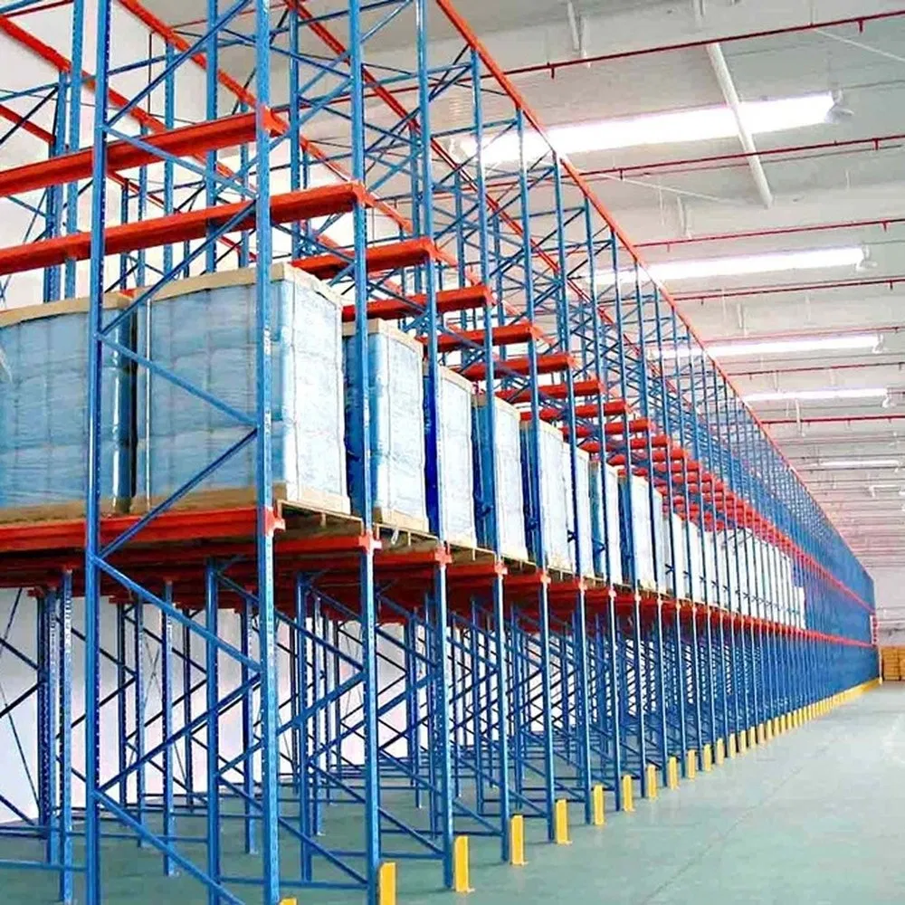 No Deformation Rust-Proof Food Cold Warehouse Storage Drive-in Through Gravity Heavy Duty Steel High Bay Density Removable Anti Earthquake Pallet Rack
