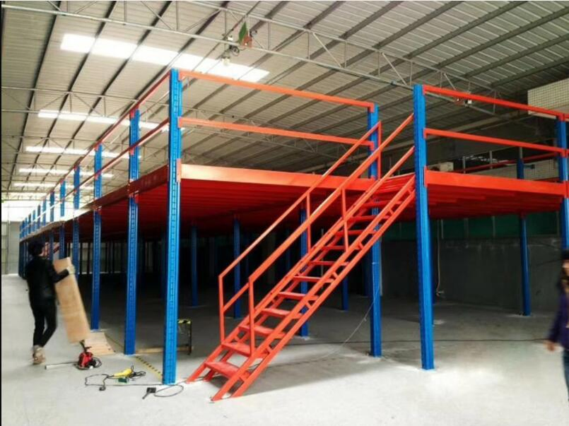 Mezzanine Rack with Guardrails Fall Protection System ISO 14122 Certified B2b Safety Compliance