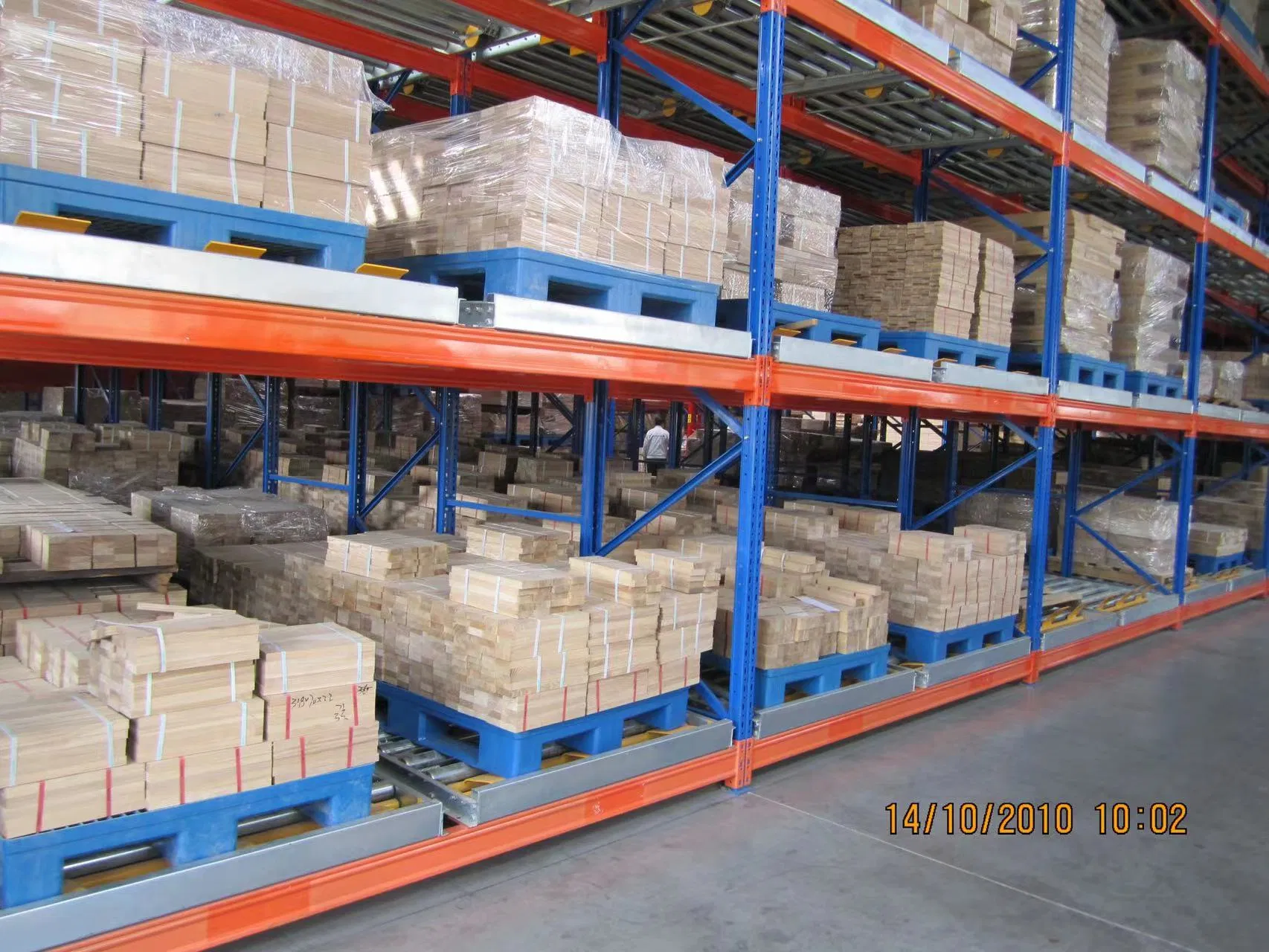 Jinhui Gravity System Stacking Racks Shelves Heavy Duty Storage Rack Warehouse Pallet Racking System Carton Flow Rack