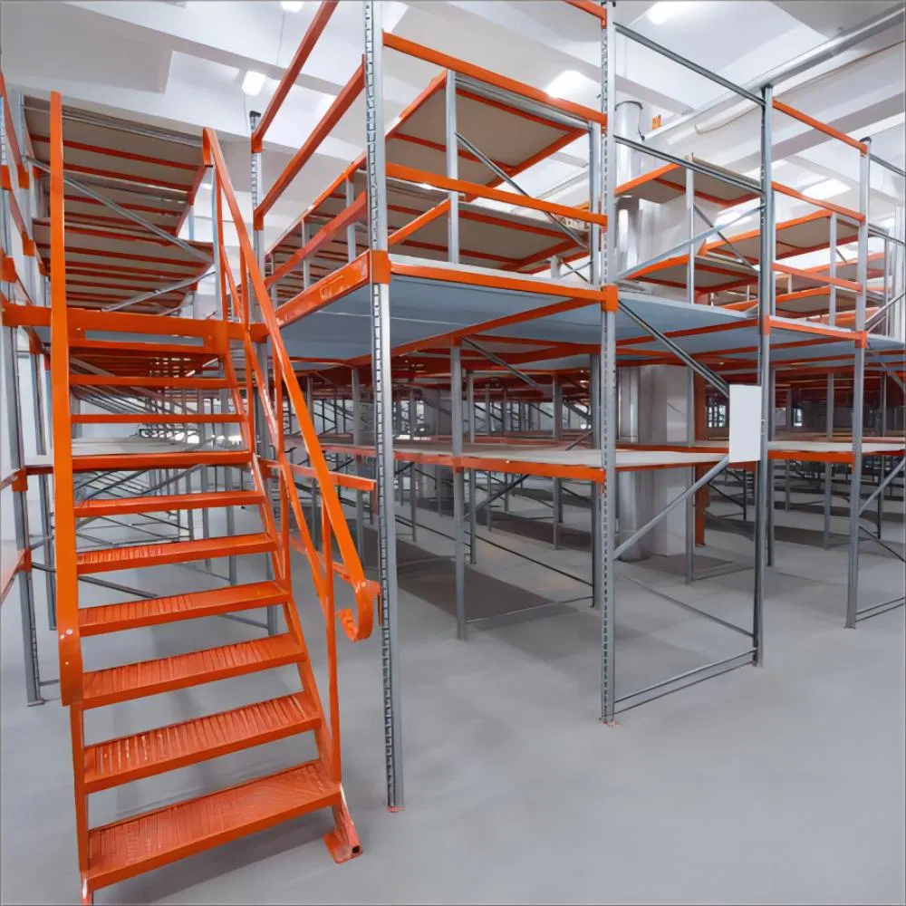 Factory Price Second or Multi-Tier Warehouse Heavy Duty Industrial Metal Structural Floor Pallet Steel Platform Attic Storage Mezzanine Rack for Office
