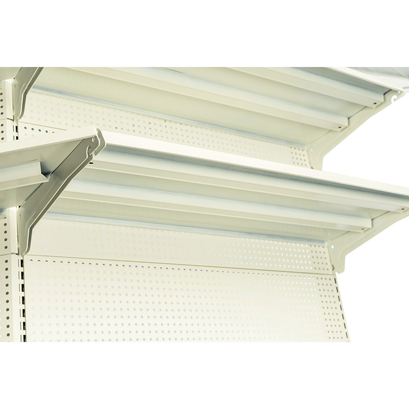 Adjustable Depth External Corner Shelving with Four-Poster Steel Frames for Warehouses