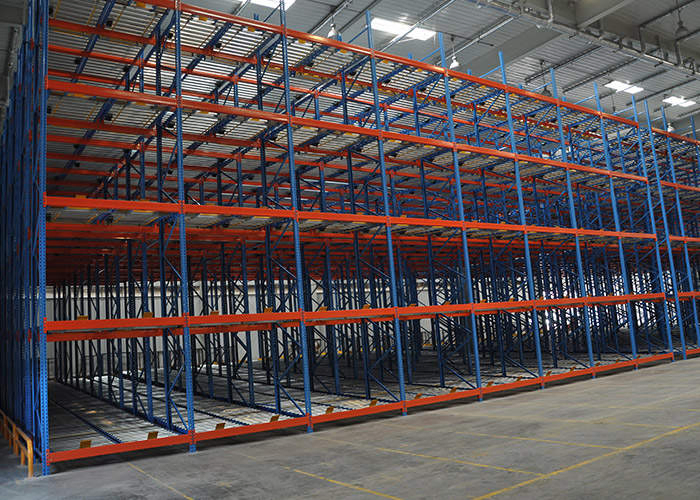 Jise Pushback Pallet Racking System for Industry Storage.