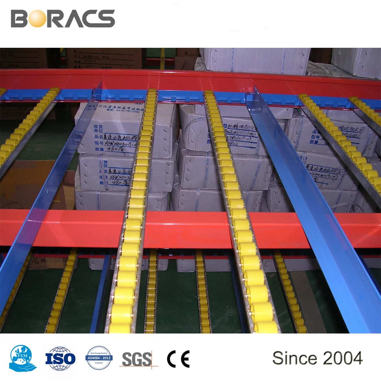 Fifo China Storage Gravity Carton Flow Through Racks Exported to 60+ Countries