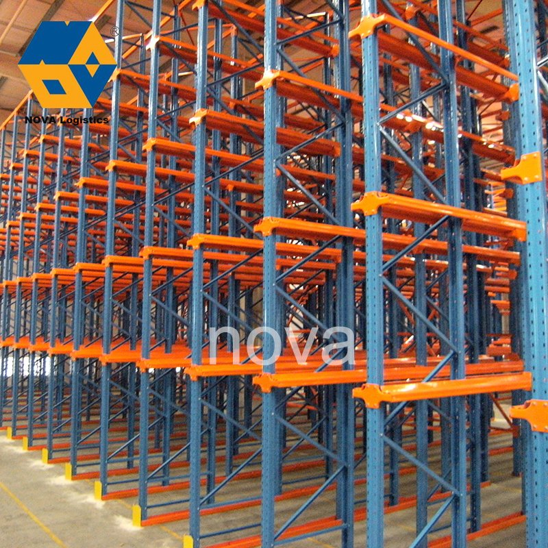 Q235 Q355 Industrial High Density Steel Pallet Racking System Goods Storage Heavy Duty Drive in Warehouse Pallet Racking