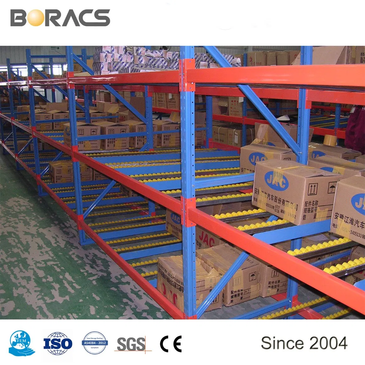 Dynamic Storage Systems Flow Through Racking Carton Flow Through Rack for Small Box Auto Parts
