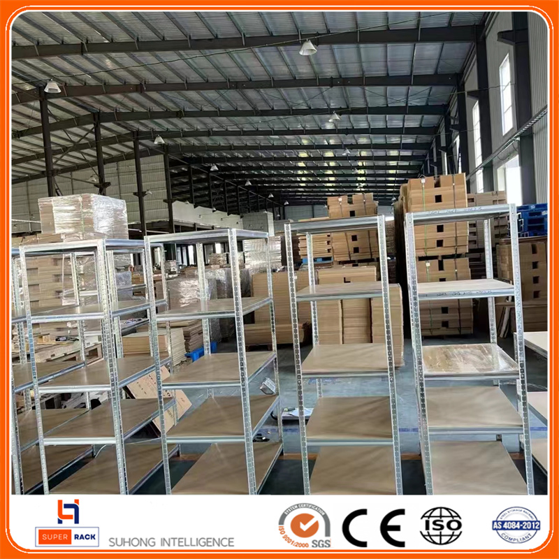 Adjustable Light Duty Lndustrial Steel Storage Robotics Asrs Solution Shelf Shelving Rack, Boltless Rivet Metal Warehouse Garage Shelf Manufacturer