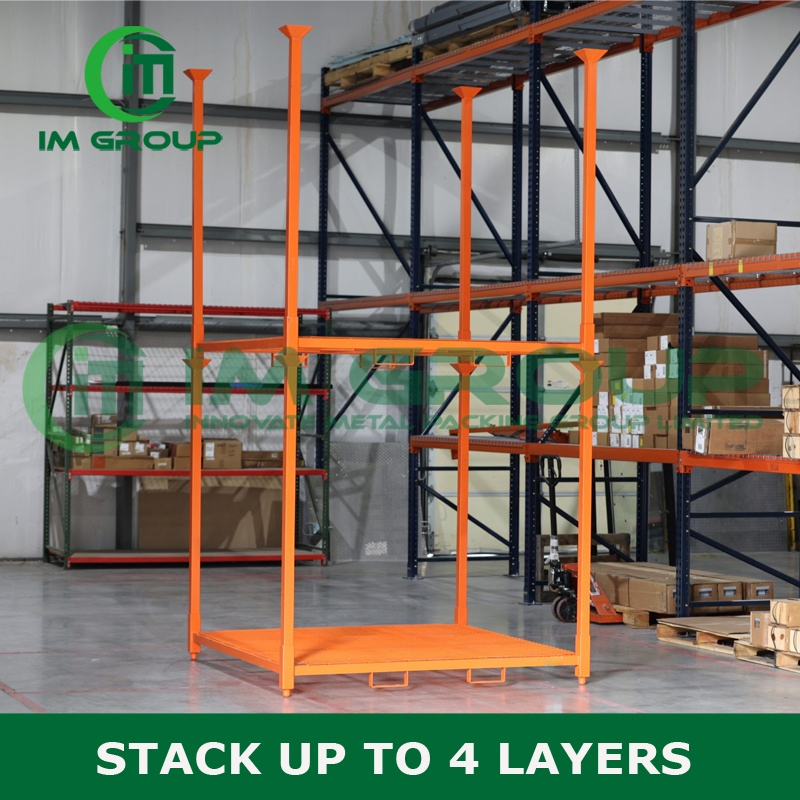 Space-Saving Powder Coating Stacking Mild Steel Tire Pallet for Organized Storage