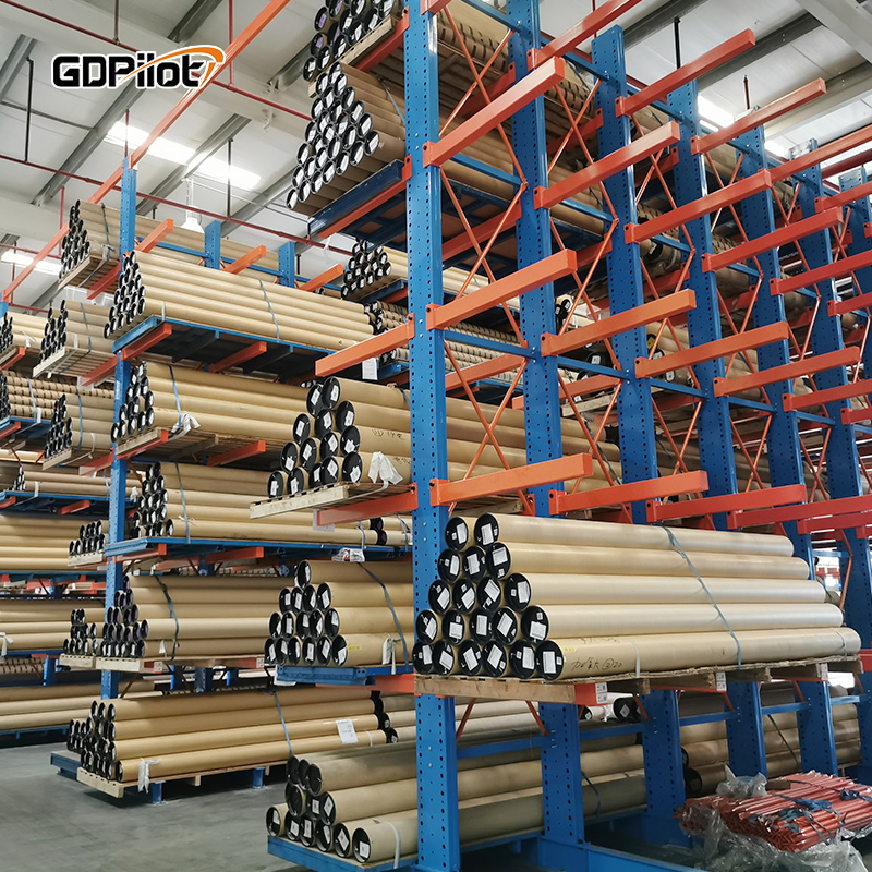 Cantilever Warehouse Storage Rack Long Span Steel Shelving System Pipe Lumber Display Shelf Metal Product Solution Rack