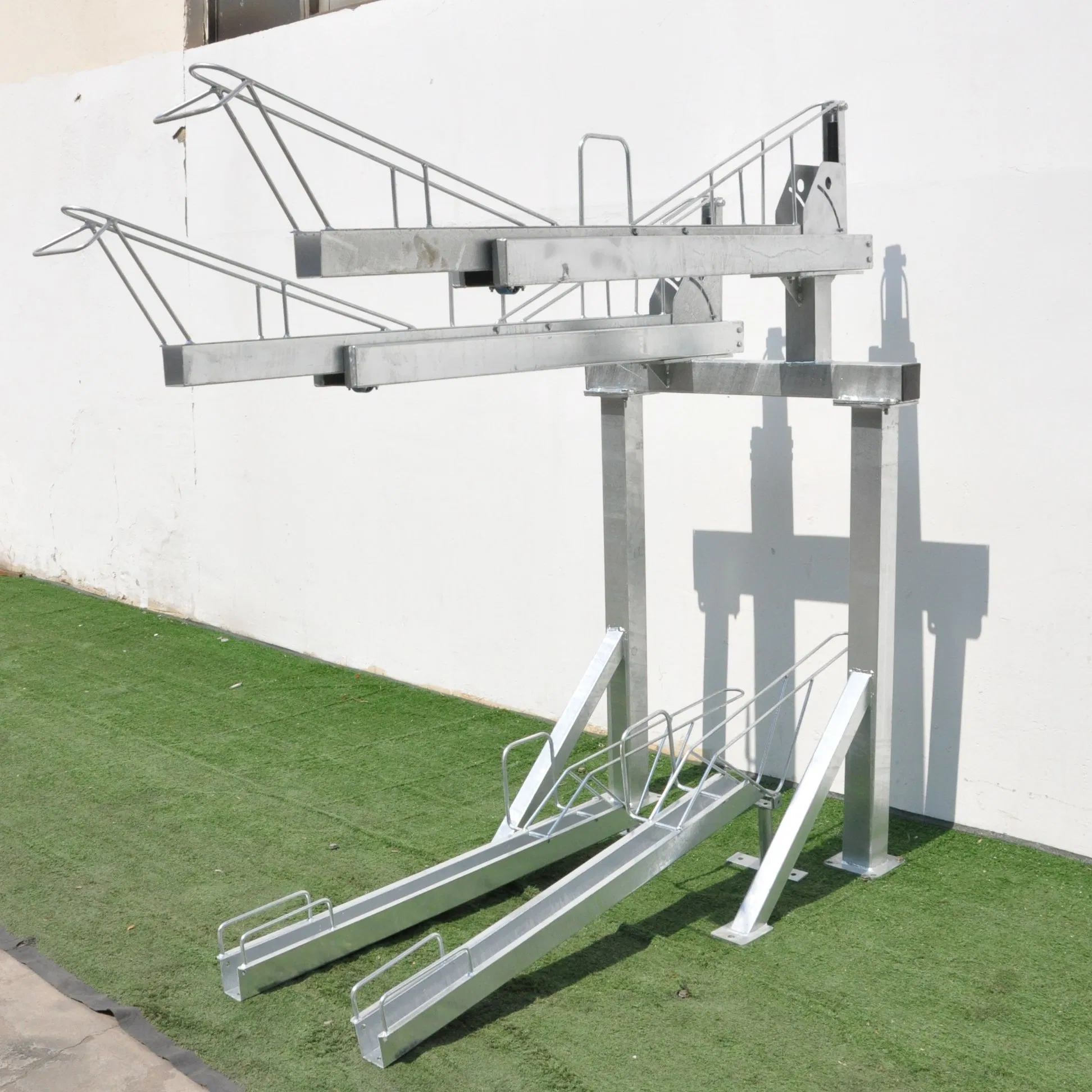 Hot Galvanized Two Tier Bicycle Double Decker Bike Stand Bicycle Parking Racks