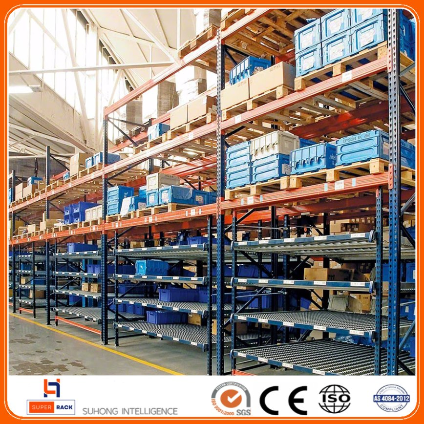 China Manufacturer Warehouse Storage Fifo Carton Gravity Flow Pallet Rack Live Storage Shelving