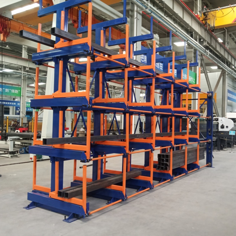 Roll out Telescopic Cantilever Rack Pipe Storage Rack Square Tube Shelf