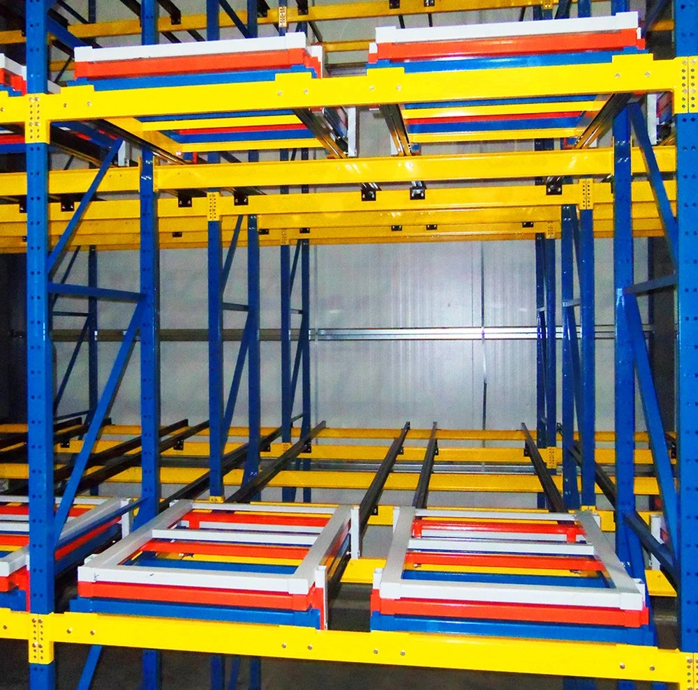 Stackable Metal Steel Pallet Rack System Dynamic Stacking Rack Push Back Racking for Warehouse Storage Solution
