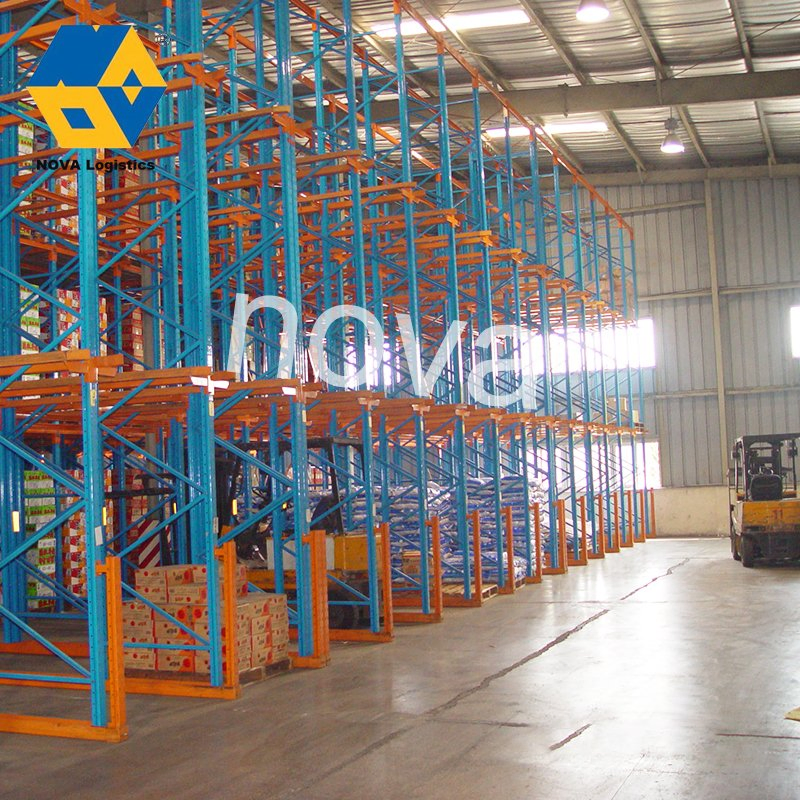 Galvanized Teardrop Shelf Automation Equipment Warehouse System Drive-in Rack for Cold Room