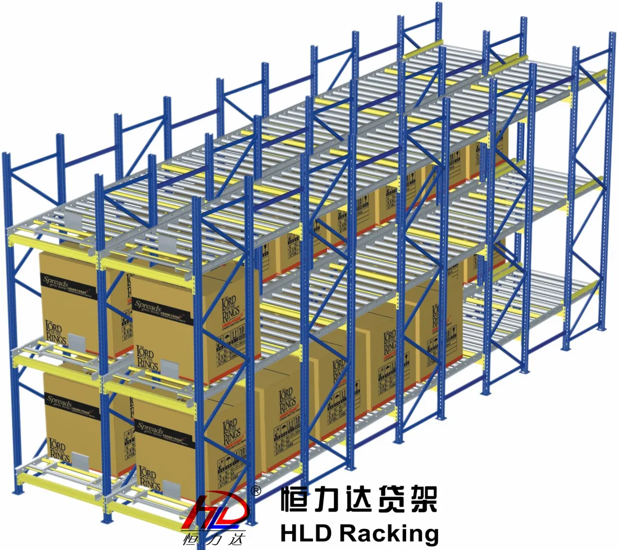 Gravity Flow Pallet Rack Designed for Optimal Warehouse Efficiency