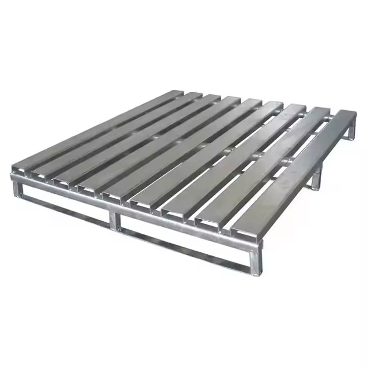 Industrial Heavy Load Factory Forklift Use Double Face Steel Pallet Two Entry Factory Metal Pallet