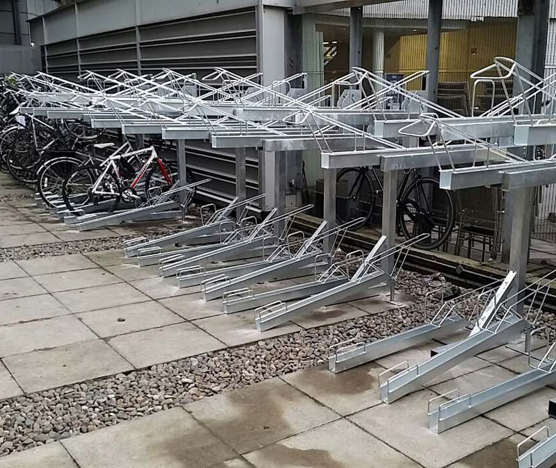 Hot Galvanized Two Tier Bicycle Double Decker Bike Stand Bicycle Parking Racks