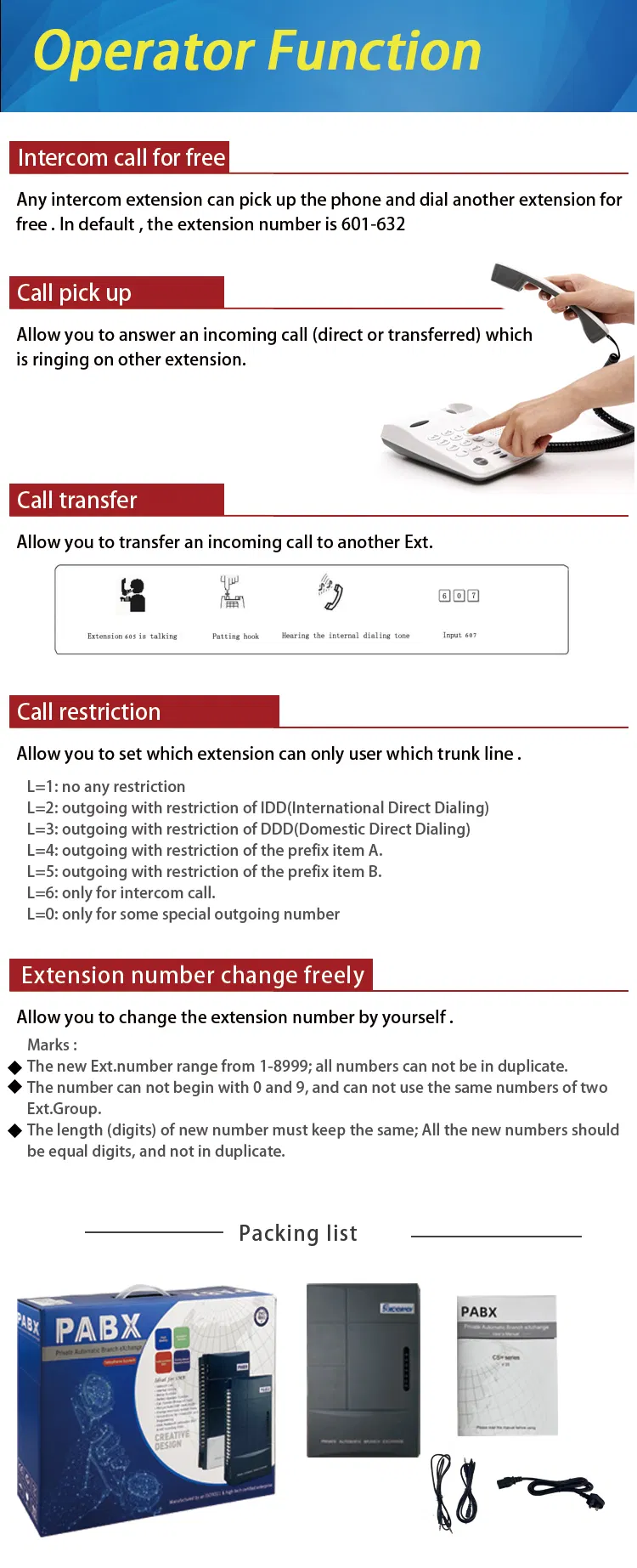 PABX System Features 3