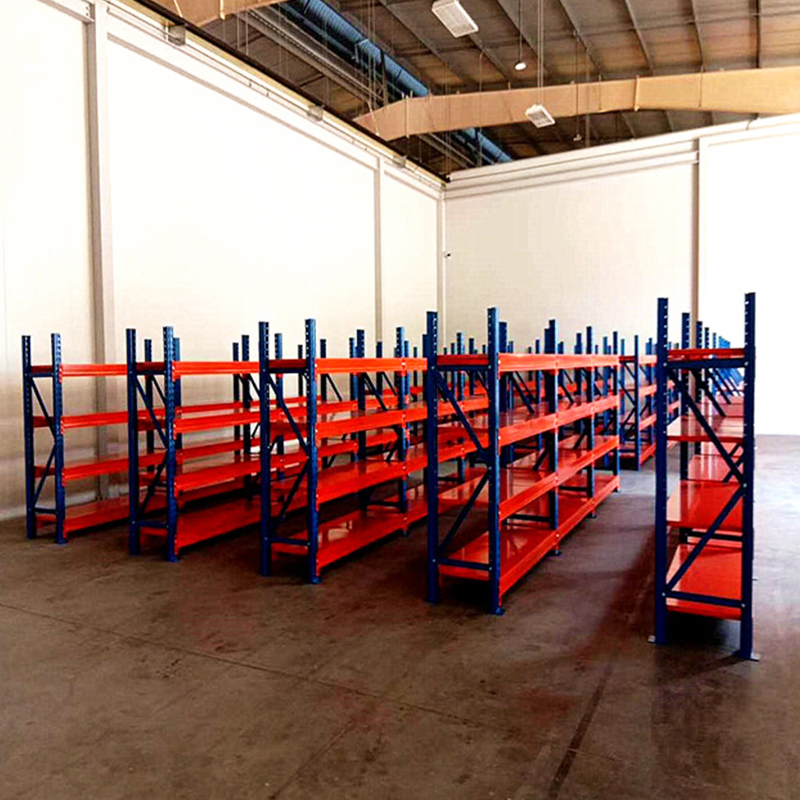 2023 Hot Sell 4 Layers Shelving Long Span Warehouse Racking Boltless Rack Industrial Metal Widespan Racks