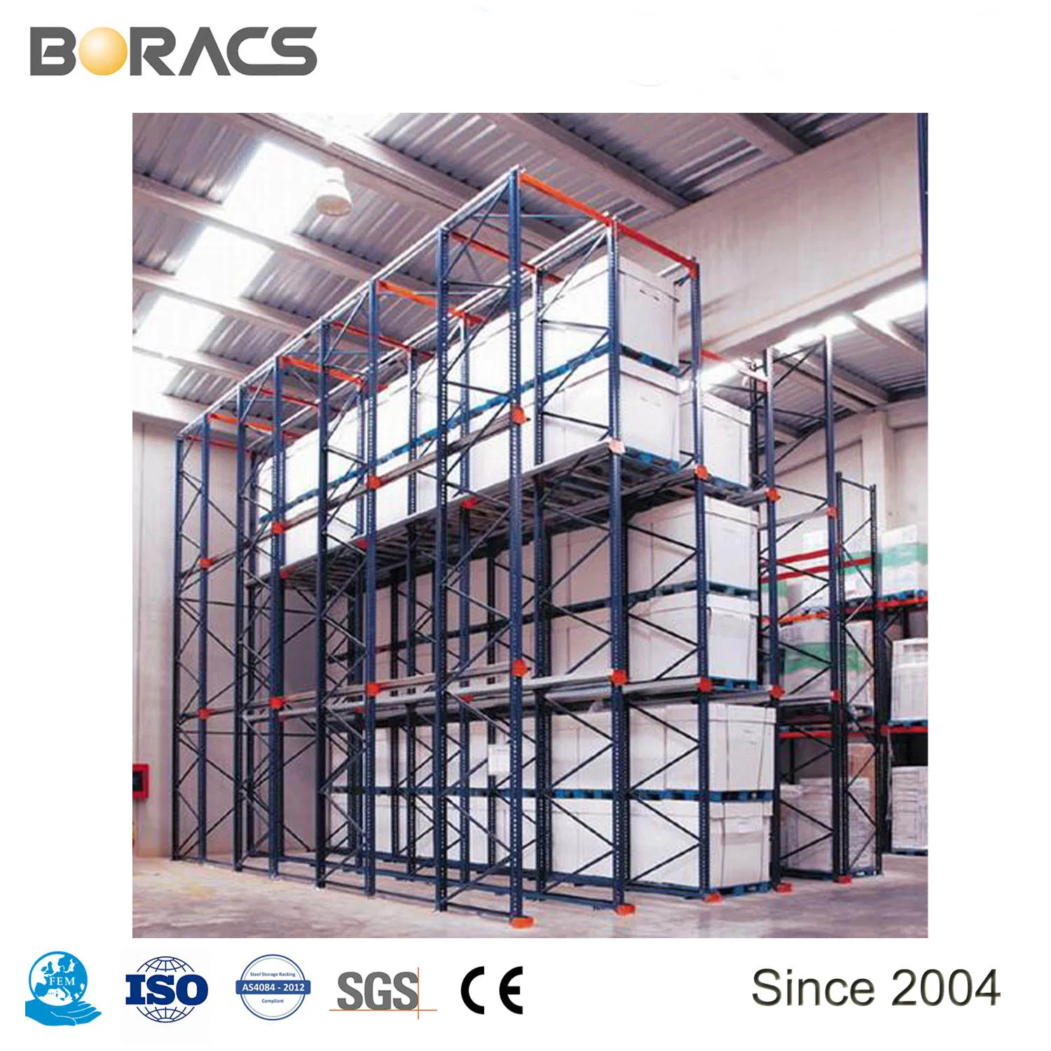OEM Heavy Industrial Adjustable Warehouse Storage Rack Metal Drive in Pallet Racks