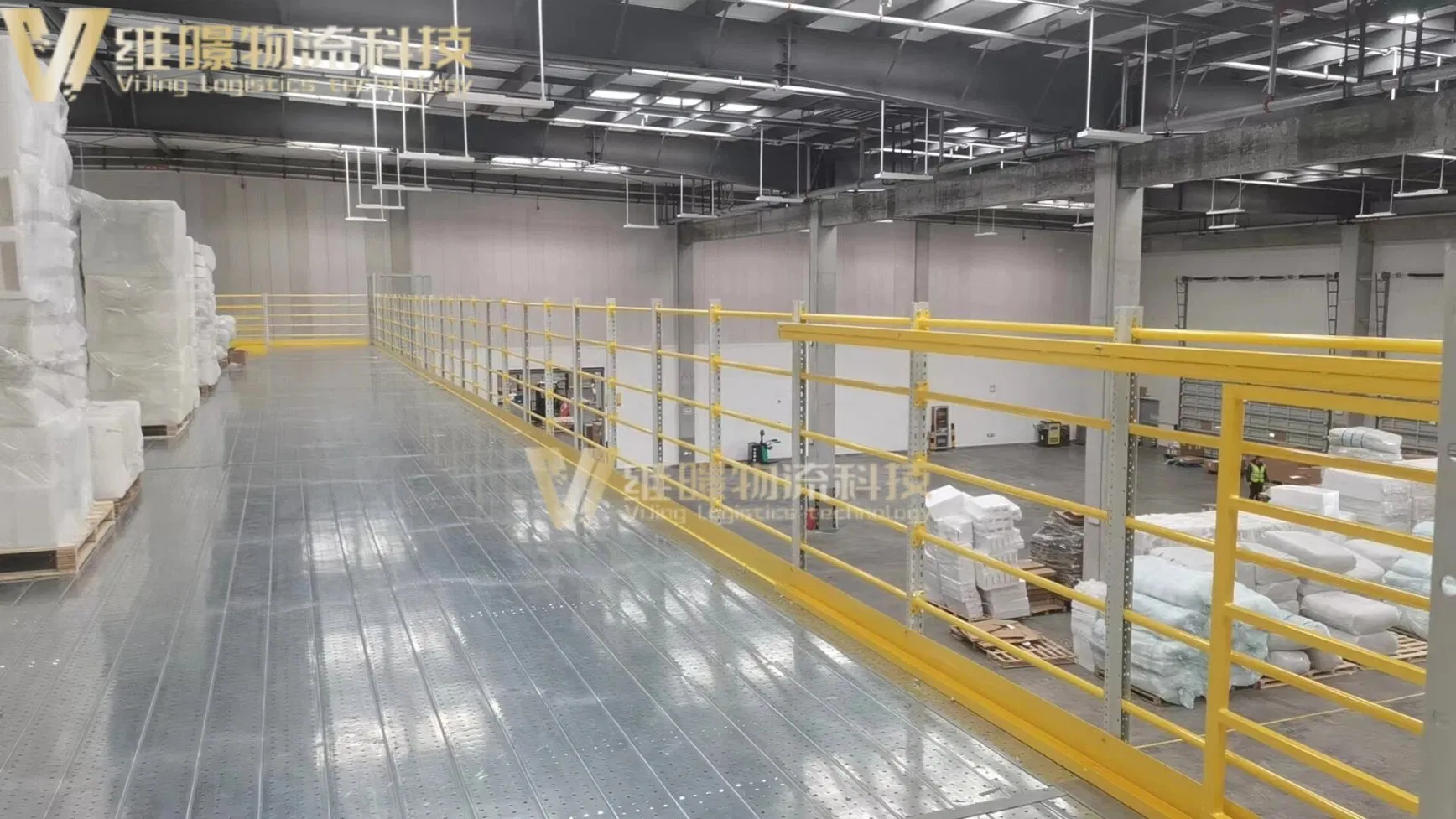 Warehouse Stairs Deck Pallet Racking Steel Floor Garret Mezzanine