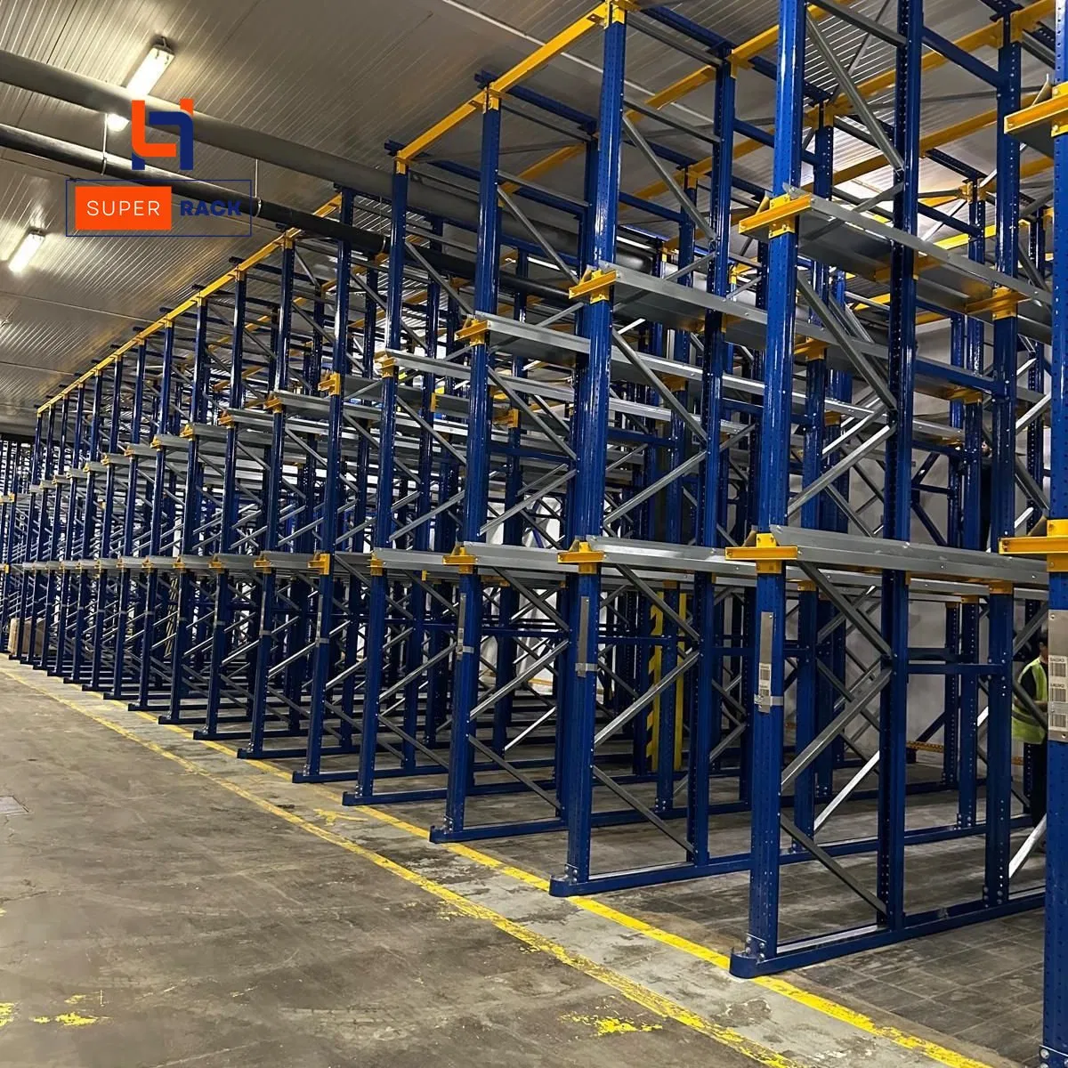 Fifo OEM Warehouse Customized Q235 Steel Heavy Duty Adjustable Steel Storage Rack Beam Frame Drive in/Through Forklift Pallet Racking System