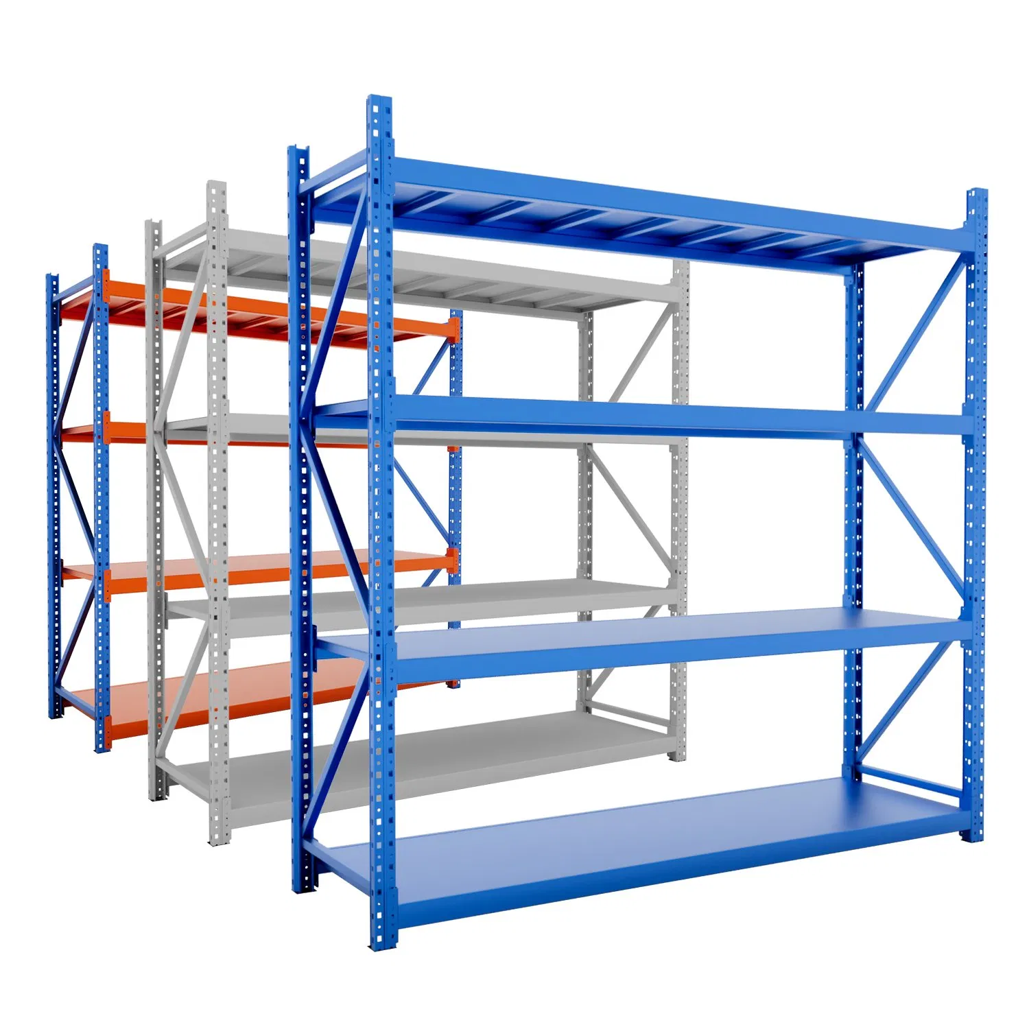 Multi-Layer Customizable Metal Steel Shelving Adjustable Long Span Shelf System Medium-Duty Rack for Industrial Warehouse Storage
