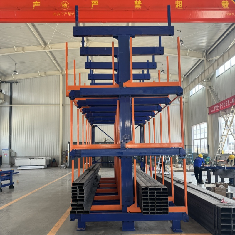 Roll out Telescopic Cantilever Rack Pipe Storage Rack Square Tube Shelf