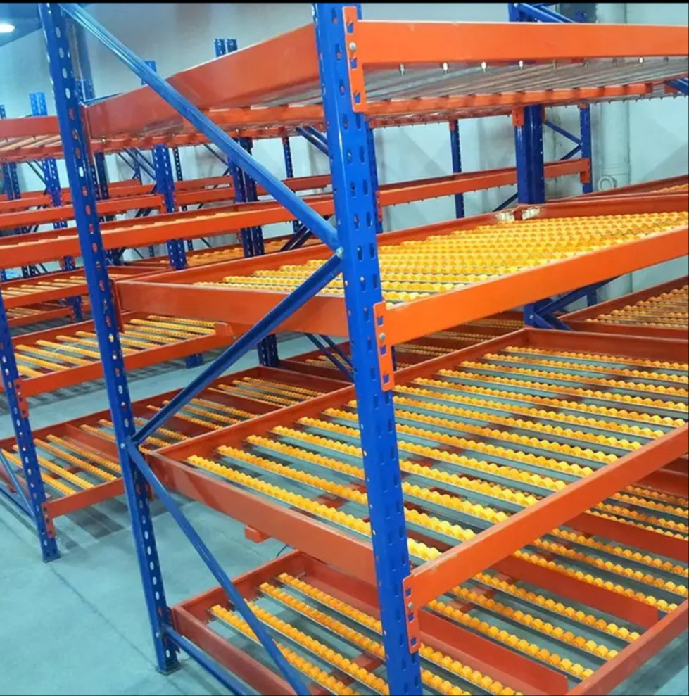 Heavy-Duty Gravity Flow Carton Rack for Warehouse Efficiency