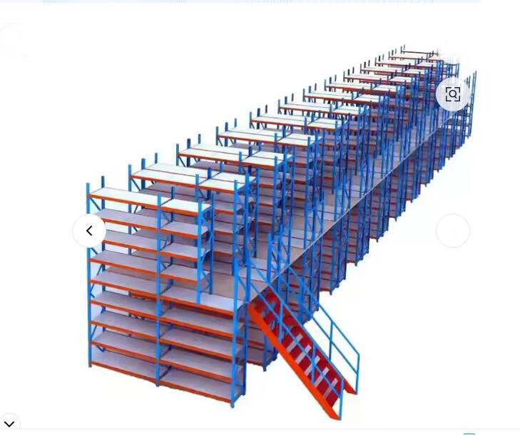 Mezzanine Rack with Guardrails Fall Protection System ISO 14122 Certified B2b Safety Compliance