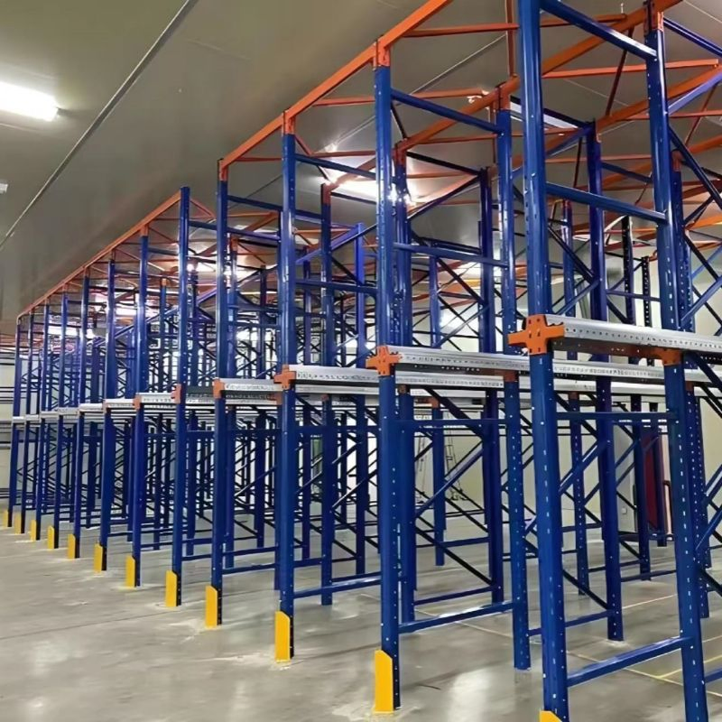 Industry Heavy Duty Durable Adjustable Narrow Aisle Drive-in Warehouse Frame Metal Steel Warehouse Storage Drive-in Radio Shuttle Car Pallet Rack
