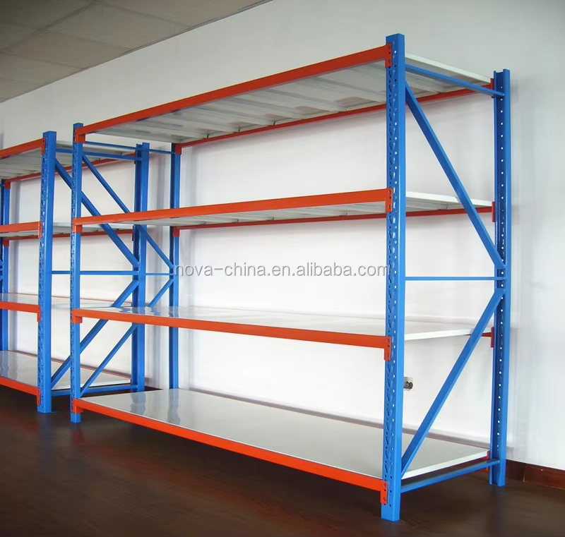 Longspan Metal Shelf System Long Span Boltless Warehouse Rack Shelving Adjustable Widespan Shelving Warehouse Storage Steel Multi Layer Rack Medium Duty Rack