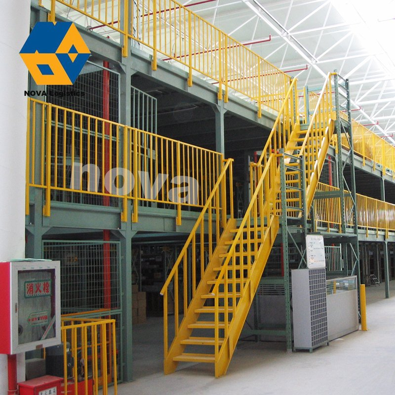 Warehouse Industrial Multi Floor Steel Structure Mezzanine Platform Floor Rack Customized Heavy Duty Warehouse Storage Metal Mezzanine Floor Racking System