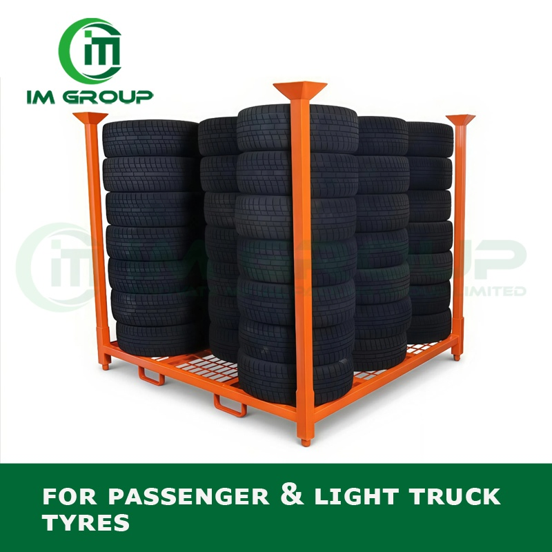 Space-Saving Powder Coating Stacking Mild Steel Tire Pallet for Organized Storage