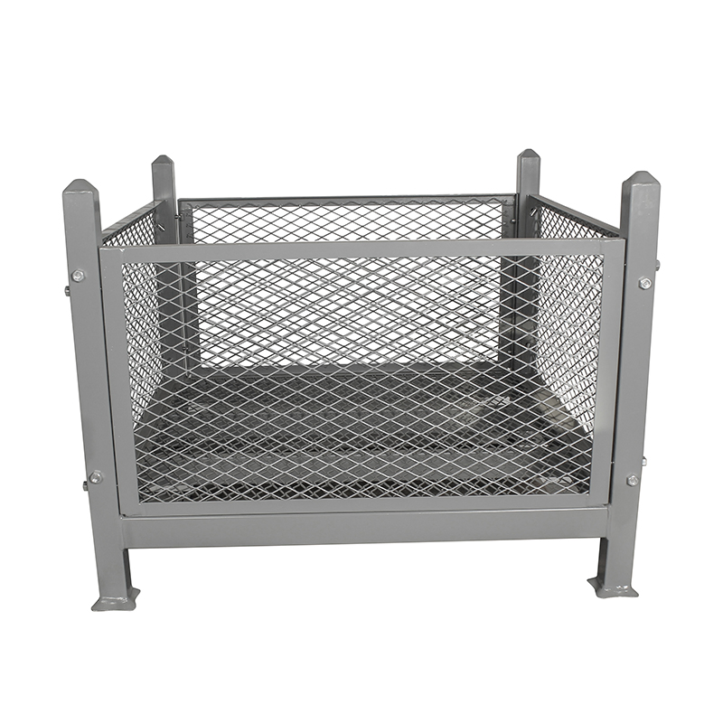 Removable Workshop Turnover Steel Post Storage Cage Metal Pallet Stackable Foldable Stillage