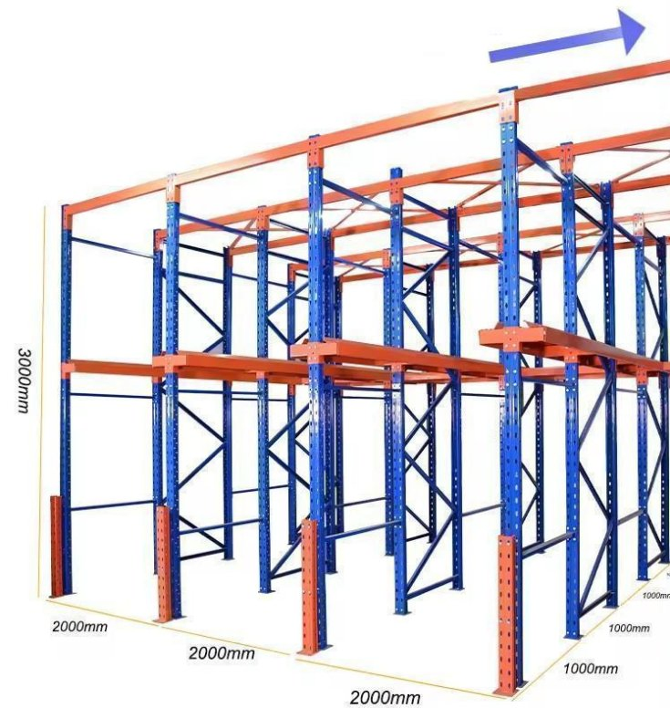 High Density Industrial Steel Drive-in Pallet Storage Racking of Warehouse Space