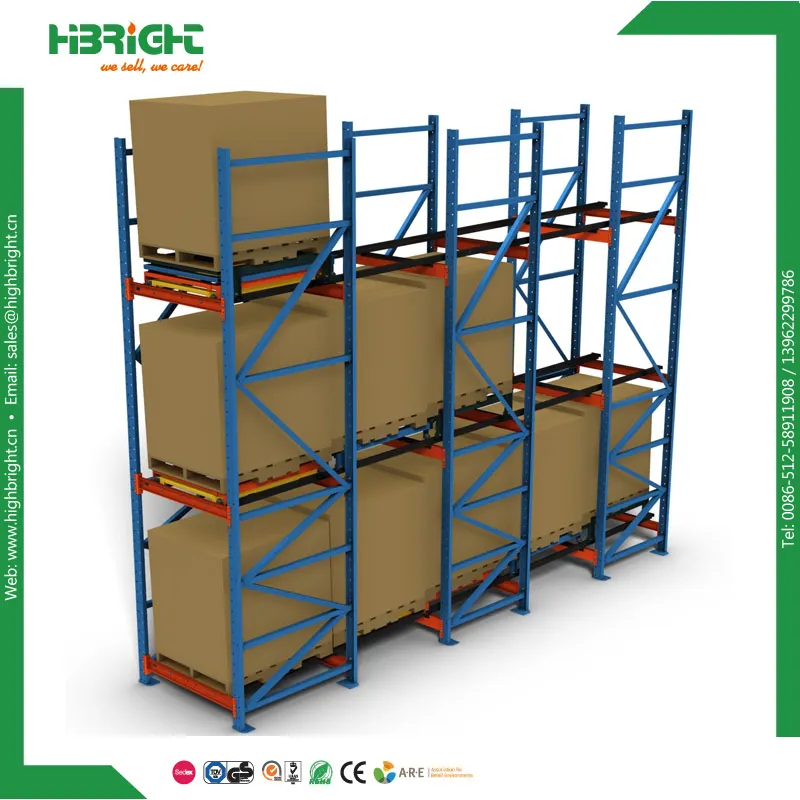 Global Push Back Pallet Racking System for Warehouse