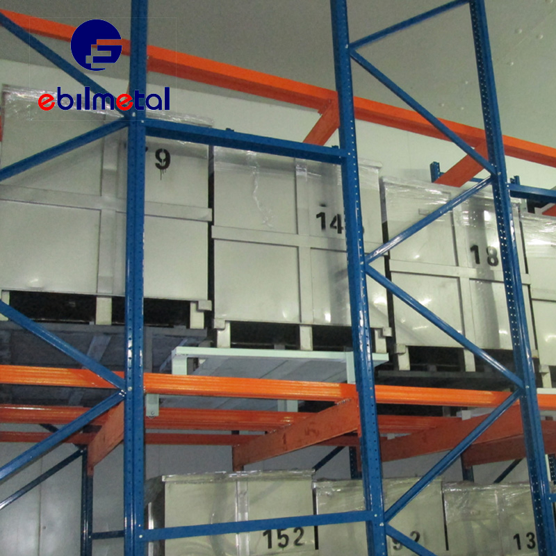 Adjustable Pallet Racking System Push Back Rack