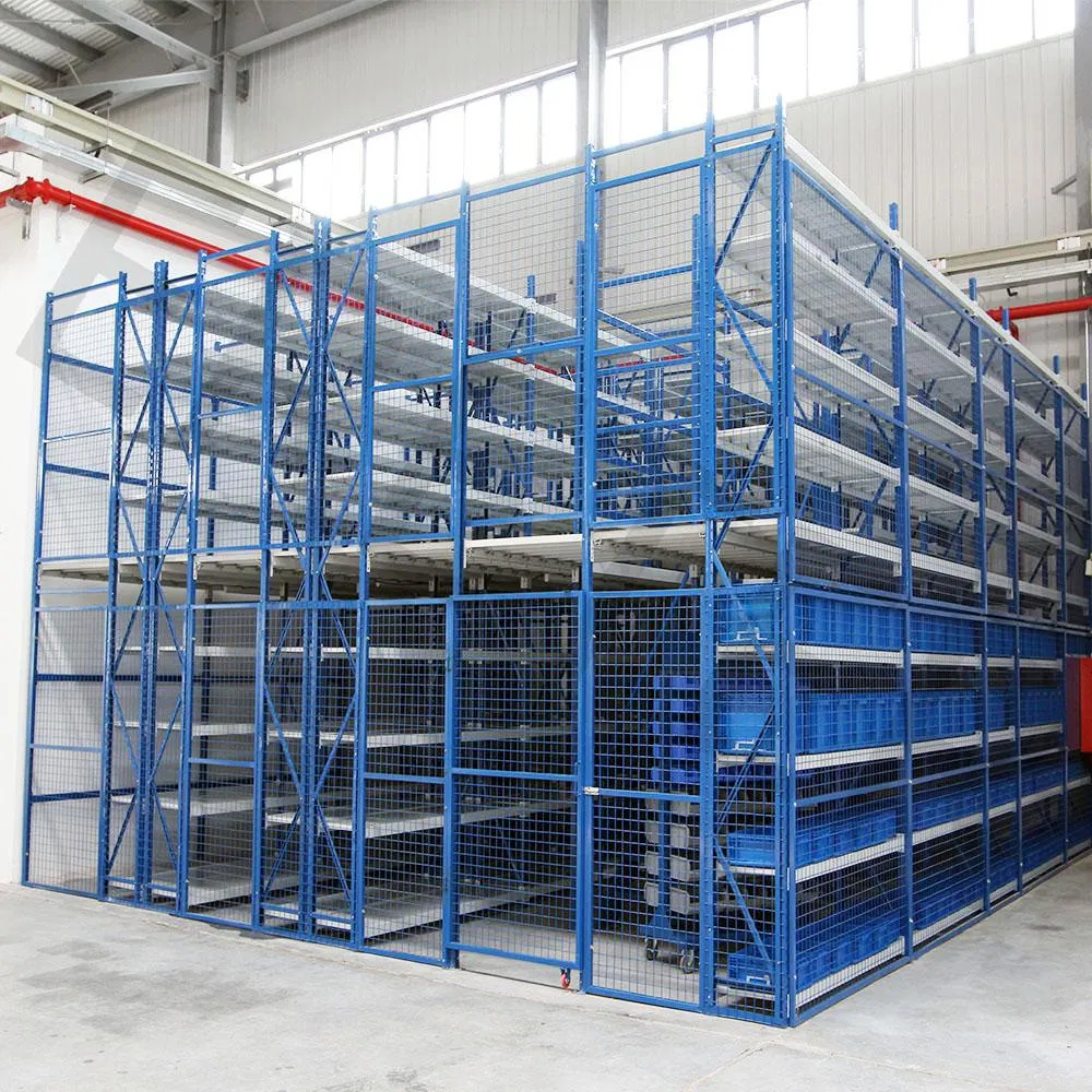 E Commerce Warehouse Medium Duty Angel Steel Rivet Bolt Less Multi-Tier Metal Display Storage Panel Shelving Mezzanine for Carton Box Tote Small Cargoes
