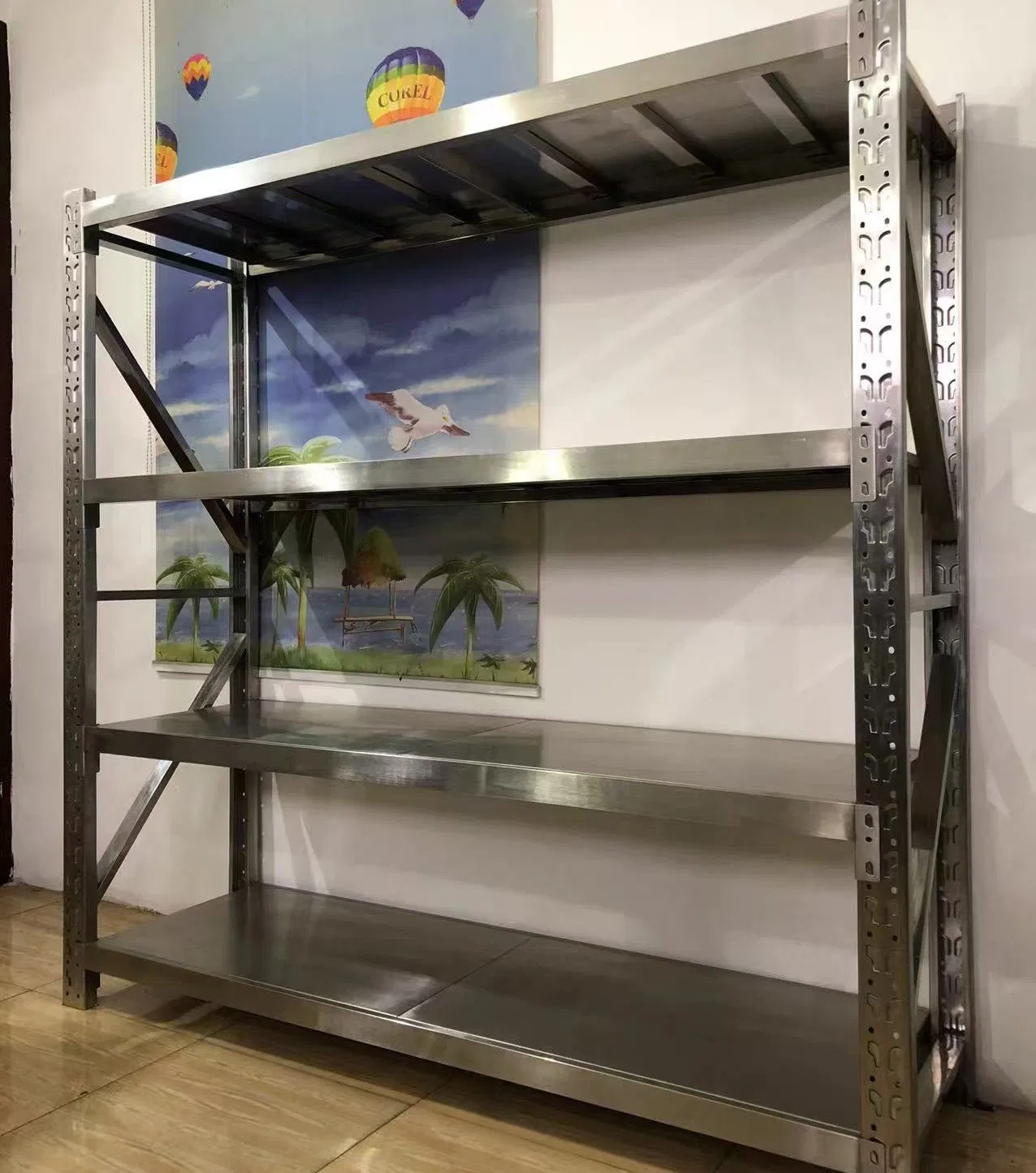 Customizable Q235B Stainless Steel Racks with Easy-to-Assemble Butterfly Holes and Boltless Structural