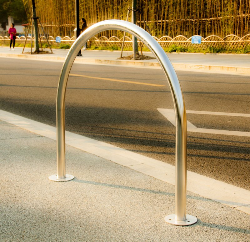 Outdoor Stainless Steel U Bike Hoop Bicycle Parking Stand Rack